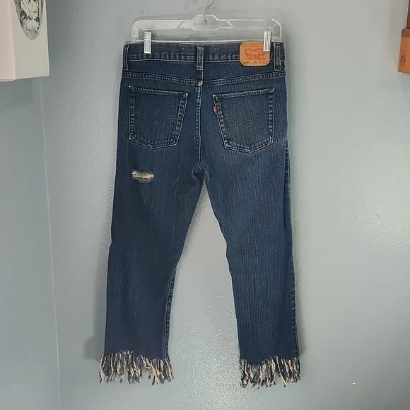 Levi's 510 Distressed Cropped Jean's - Picture 2 of 4